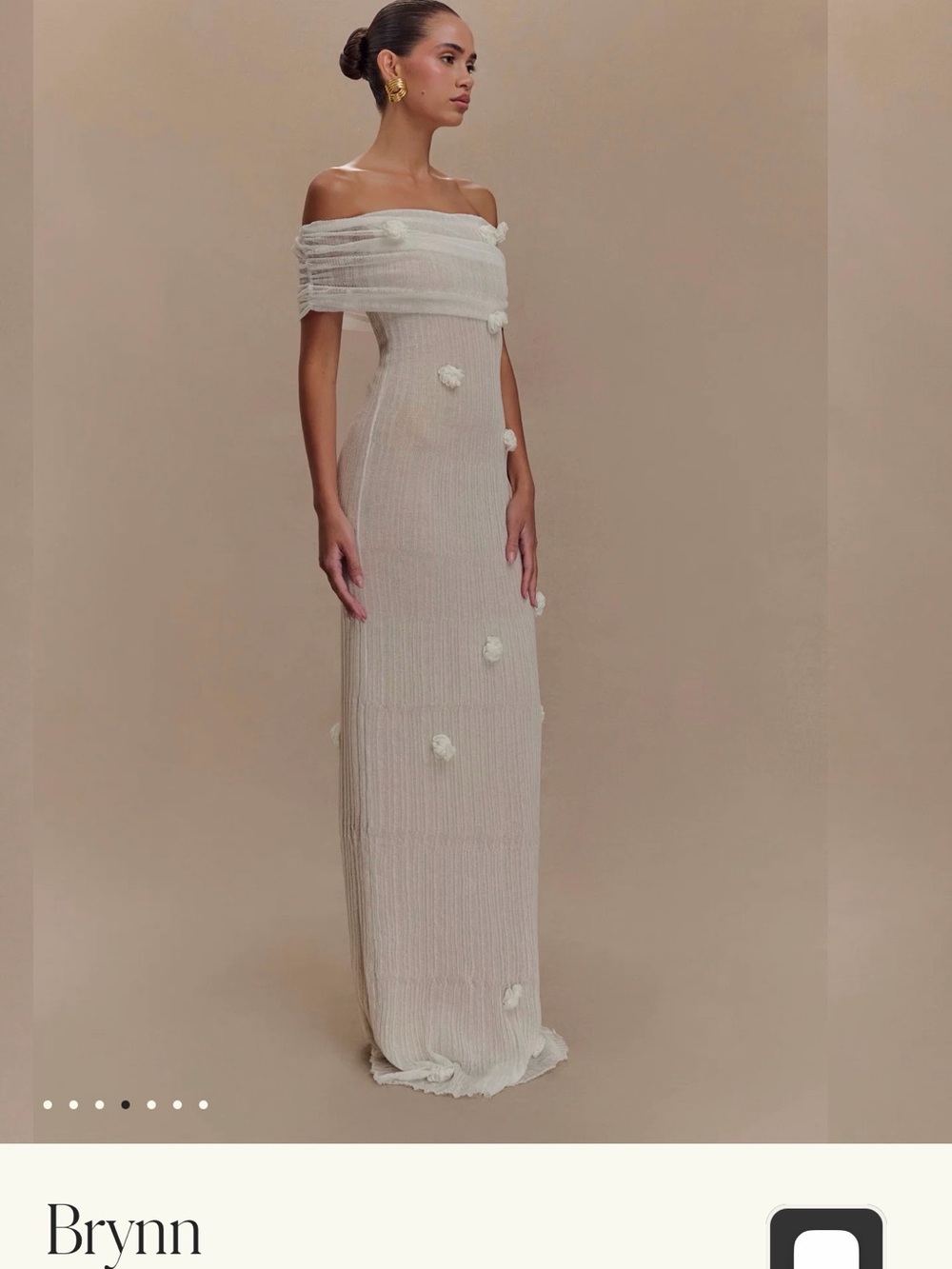 Orchid Knit Maxi Dress - Ivory - Picture 3 of 11